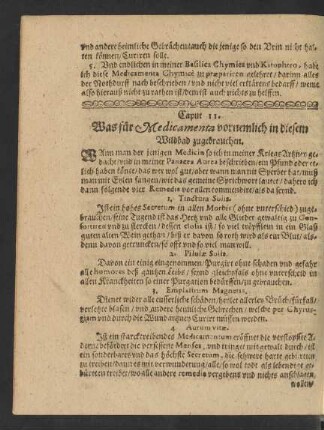 Caput 11. Was für Medicamenta vornehmlich in diesem Wildbad zugebrauchen.