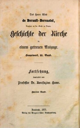 Geschichte der Kirche Christi im neunzehnten Jahrhundert, mit besonderer Rücksicht auf Deutschland. 2
