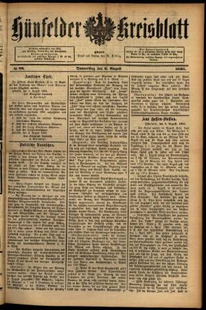 Ausgabe vom Donnerstag, den 06. August 1896.