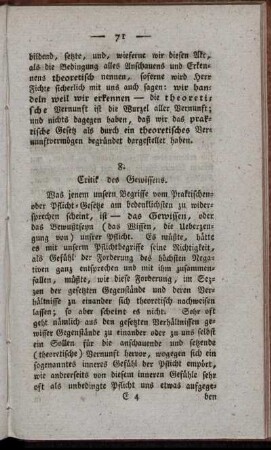 8. Critik des Gewissens
