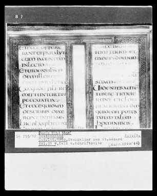 Evangeliar aus Saint-Médard in Soisson — Evangeliar aus Saint-Médard in Soisson, Folio 31versoTextblatt