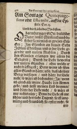 Am Sontage Quinquagesimæ [...]