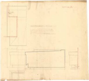 Billing, Hermann; Singen; Krankenhaus - Fensterbänke (Grundriss; Ansichten)