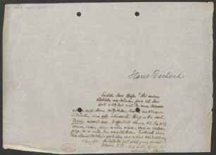 Brief an Hans Dechend : 05.08.1911