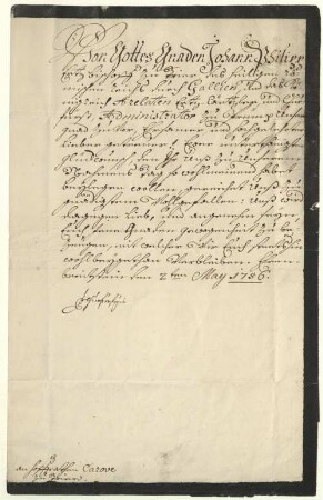Eigenhändiger Brief mit Unterschrift