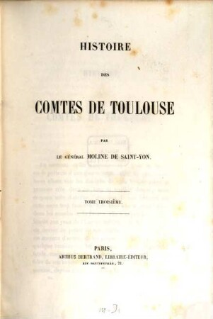 Histoire des comtes de Toulouse. 3