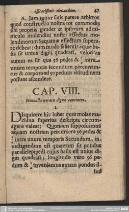 Cap. VIII. Nonnulla notatu digna continens