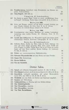 Dritter Salon (Nr. 233-250)
