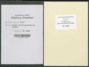 Erbverpachtung von Domänengrundstücken in der Vogtei Werther (Amt Sparrenberg) - Band 1