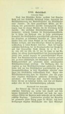 XVII. Gesellschaft
