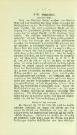 XVII. Gesellschaft