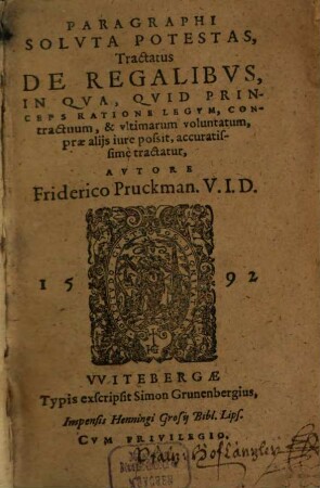 Tractatus de regalibus