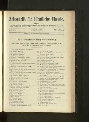 Heft XIX. 15. Oktober 1906.