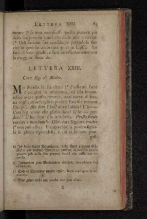 Lettera XXIII.