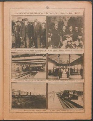 Inauguración del servicio eléctrico del Ferrocarril Oeste