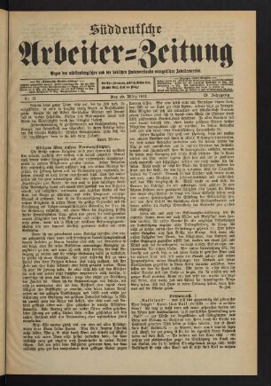 Nr. 11. Den 19. März 1911. - Nr. 15/16. Den 16. April 1911.
