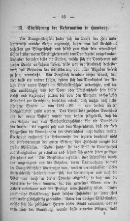 13. Einführung der Reformation in Hamburg.