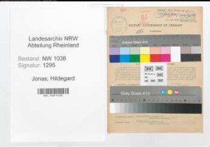 Entnazifizierung Hildegard Jonas , geb. 07.07.1921 (Schreibkraft)