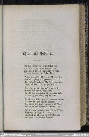 Syrien und Palästina