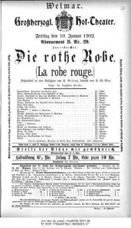 Die rothe Robe (La robe rouge)