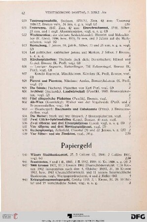 Papiergeld (Nr. 940-946)