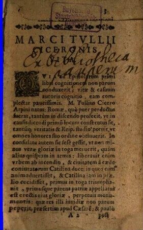 Marci Tullii Ciceronis Epistolae
