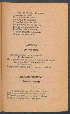 Amorosa : (En un postal)