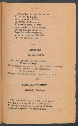 Amorosa : (En un postal)