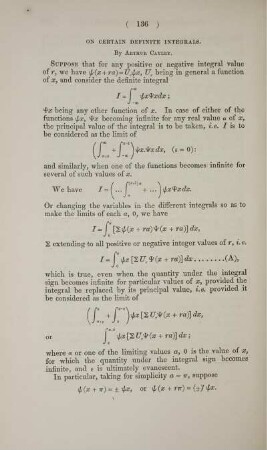 On certain definite integrals.