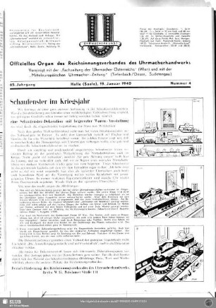 Schaufenster im Kriegsjahr