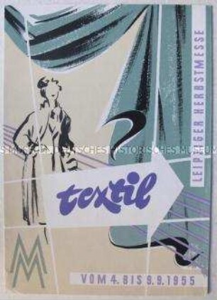 Werbeprospekt zur Leipziger Herbstmesse 1955 für Textilerzeugnisse