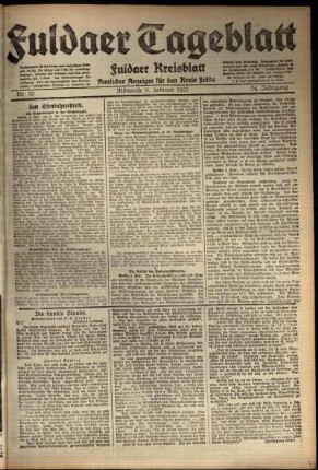 Ausgabe vom Mittwoch, den 08. Februar 1922.