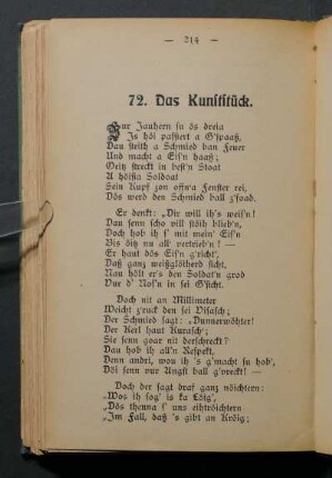 72. Das Kunststück.