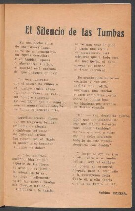 El Silencio de las Tumbas