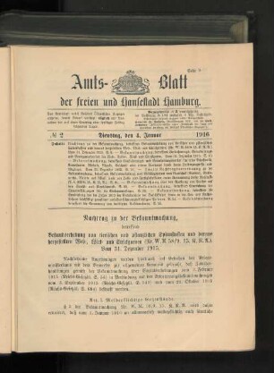 No. 2, 4. Januar 1916