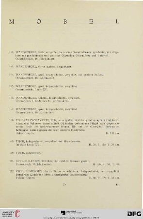 Möbel (Nr. 162-197)