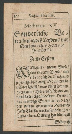 Meditatio XV.