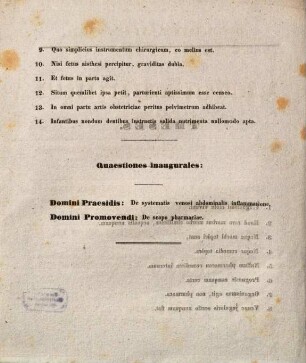 Joan. Bapt. Weissbrod ... ad disputationem publicam se praeside pro summis in medicina, chirurgia et arte obstetricia honoribus rite obtinendis a ... Friederico Merklein ... habendam ... invitat : [Insunt theses medicae]
