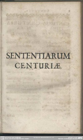 Sententiarum Centuriae