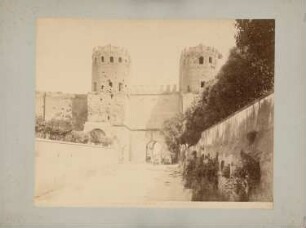 Porta Appia (oder S. Sebastiano), Rom: Ansicht Tor mit Türmen