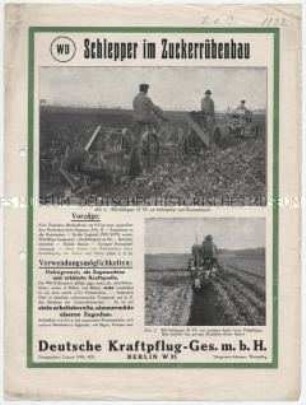 Schlepper im Zuckerrübenbau