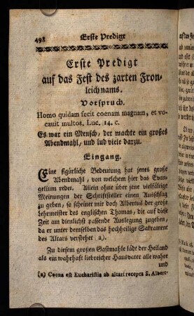 498-557, Auf das Fest des zarten Fronleichnams.