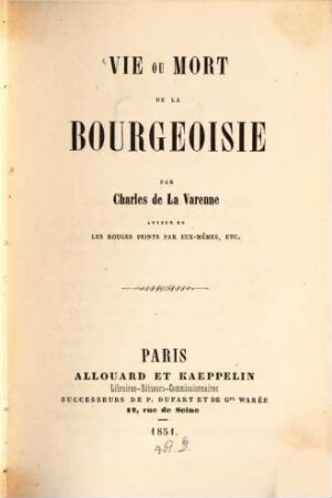 Vie ou mort de la bourgeoisie