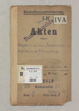 Abgabe von deutschen Handelsschiffen: Bd. 5