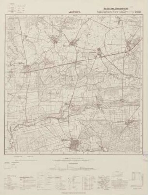 2632 Lübtheen, Topographische Karte 1:25000 (4cm - Karte)