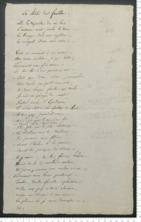 "La chute du feuille"