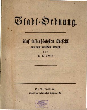 Stadt-Ordnung