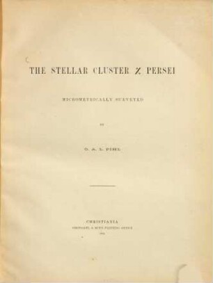 The Stellar Cluster X Persei micrometrically serveyed