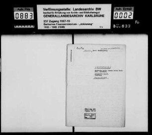 Katz, Edith, Karlsruhe Hypothek -Fragment-