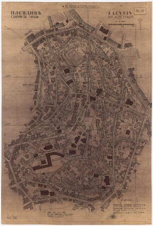 Planung für Plowdiw: Altstadtregulierung, Lageplan 1:1000